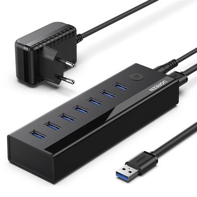 UGREEN CM481 USB 3.0 7-PORT HUB12V2A (DC: 5.5) Power Supply (UK)