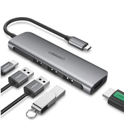 UGREEN USB-C To HDMI+3*USB 3.0 A+PD Power Converter