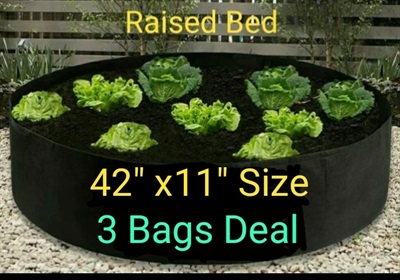 Fabric Raised Bed  42" X11" 3 bags Deal 