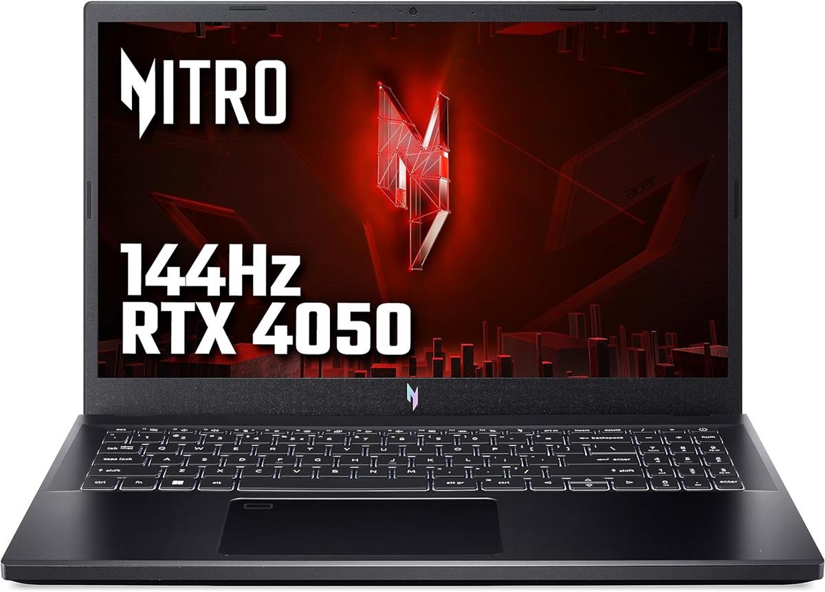 Acer Nitro V 15 ANV15-51-78K3 Gaming Laptop 13th Gen Core i7-13620H, 16GB DDR5 5200MHz, 512GB SSD, NVIDIA RTX 4050 6GB Graphics, 15.6" FHD IPS 144Hz, Windows 11 Home, 1 Year Local Warranty