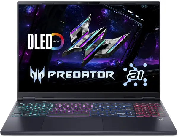 Acer Predator Helios Neo 16S AI PHN16S-71-956N Gaming Laptop Intel Core Ultra 9-275HX, 16GB DDR5, 1TB SSD, NVIDIA RTX 5060 8GB Graphics, 16" WQXGA OLED 240Hz, Windows 11 Home, Black, 2 Year Acer Official Local Warranty
