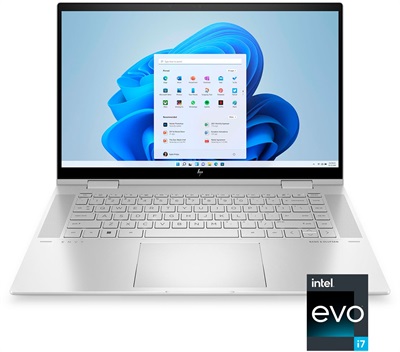 HP Envy X360 15-EW0023DX 12th Gen Core i7-1255U, 16GB DDR4, 512GB SSD, Intel Iris Xe Graphics, 15.6" FHD IPS LED Touch Screen, Windows 11 Home, Natural Silver