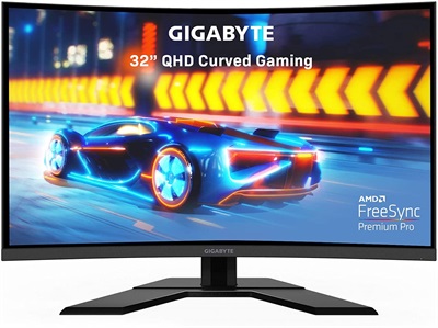 Gigabyte G32QC-A 31.5" VA QHD Curved 165Hz Gaming Monitor