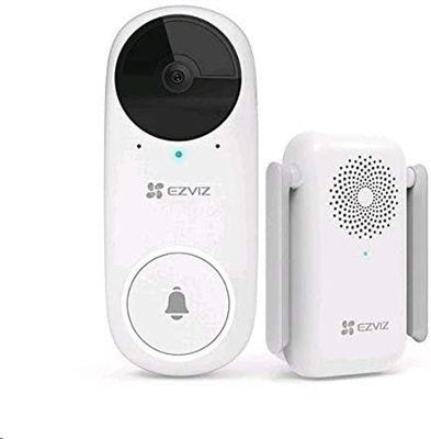 EZVIZ DB2C Wire-Free Video Doorbell with Chime | Rechargeable Battery | Wireless Smart Home Security