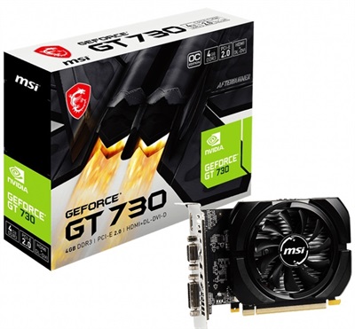 MSI GeForce GT 730 4GB GDDR3-64 BIT OC Edition Graphic Card