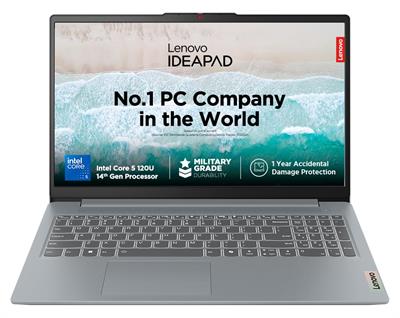 Lenovo Ideapad Slim 3 15IRU9 Laptop Intel Core 5-120U, 8GB DDR5, 512GB SSD, Integrated Intel Graphics, 15.6" FHD IPS 60Hz Touch Screen, Windows 11 Home, Arctic Grey