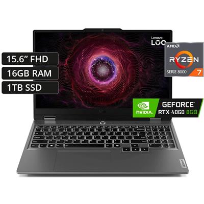 Lenovo LOQ 15AHP9 AI-Powered Gaming Laptop AMD Ryzen 7-8845HS, 16GB DDR5, 1TB SSD, NVIDIA RTX 4060 8GB Graphics, 15.6" FHD IPS 144Hz, Windows 11 Home, Luna Grey