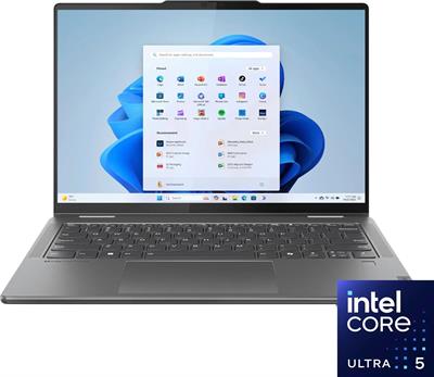 Lenovo Yoga 7 X360 2 in 1 14" 2K Touchscreen Laptop Intel Core Ultra 5-125U, 16GB DDR5, 512GB SSD, Intel Graphics, 14.1" WUXGA IPS 60Hz Touch Screen, Windows 11 Home, Storm Grey