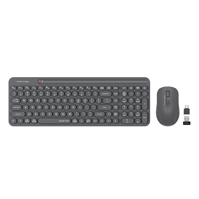 A4tech Fstyler FG3300 Air2 2.4G QuietKey 2-Zone Wireless Keyboard Mouse Combo - Silent Keyboard + Silent Mouse - Lift in Air Multimedia Mouse - 2000 DPI Adjustable - For PC, Laptop, Windows, Mac, Linux. Smart TV