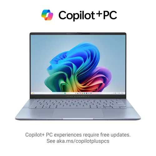 Asus Vivobook 14 K5406SA-PP075W Laptop Intel Core Ultra 7-256V, 16GB DDR5, 1TB SSD, Intel Arc Graphics, 14" 3K OLED 120Hz, Windows 11 Home, Mist Blue