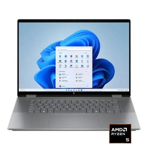 HP Omnibook X Flip 2-in-1 16" 16-BE0003DX AMD Ryzen 5 220, 8GB DDR5, 512GB SSD, AMD Radeon 740M Graphics, 16" WUXGA IPS 2K Touch Screen, Windows 11, Meteor Silver