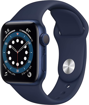 Apple Watch Series 6 40mm GPS Blue Aluminum Case Deep Navy Sport Band MG143