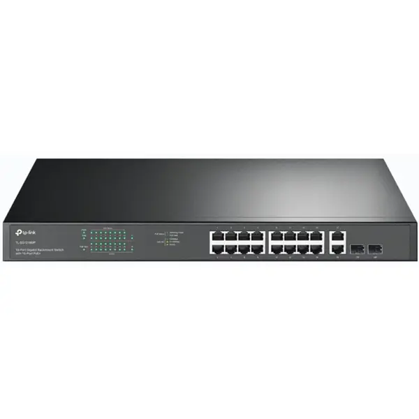 TP-Link TL-SG1218MP 18-Port Gigabit Rackmount Switch with 16-Port PoE+