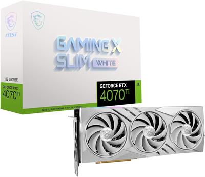 MSI Gaming GeForce RTX 4070 Ti 12GB Gaming X Slim GDRR6X Graphic Card White