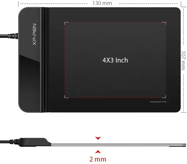 XP‑Pen Star G430S 4″×3″ Graphic Tablet 