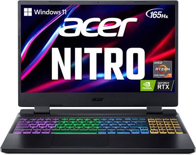 Acer Nitro 5 AN515-46-R9PR AMD Ryzen 7-6800H, 16GB DDR5, 512GB SSD, NVIDIA RTX 3060 6GB Graphics, 15.6" FHD IPS 165Hz, Backlit Keyboard, Windows 11 Home, 1 Year Local Warranty