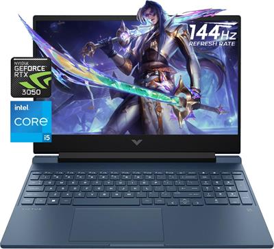 HP Victus 15-FA0033DX Gaming Laptop 12th Gen Core i5-12450H, 8GB DDR4, 512GB SSD, NVIDIA RTX 3050 4GB Graphics, 15.6" FHD IPS 144Hz, Windows 11 Home