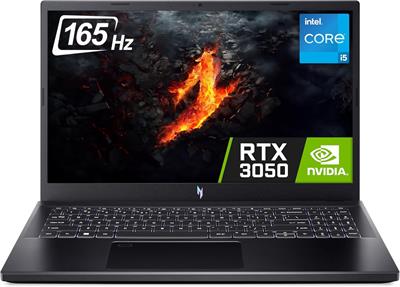 Acer Nitro V 15 ANV15-51-50FA Gaming Laptop 13th Gen Core i5-13420H, 16GB DDR5, 512GB SSD, NVIDIA RTX 3050 6GB Graphics, 15.6" FHD IPS 165Hz, Windows 11 Home, Black