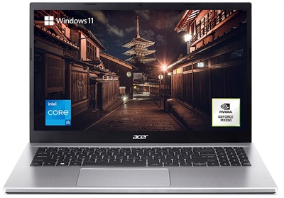 Acer Aspire 3 A315-59G-51WP 12th Gen Core i5-1235U, 8GB DDR4, 256GB SSD, NVIDIA MX550 2GB Graphics, 15.6" FHD, Windows 11 Home, Pure Silver, 1 Year Local Warranty