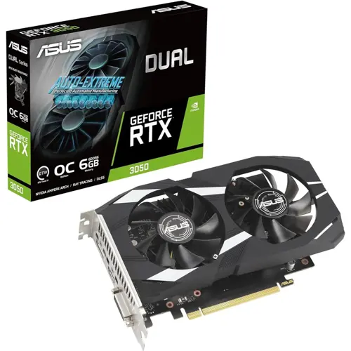ASUS Dual GeForce RTX 3050 6GB Graphics Card (DUAL-RTX3050-O6G)