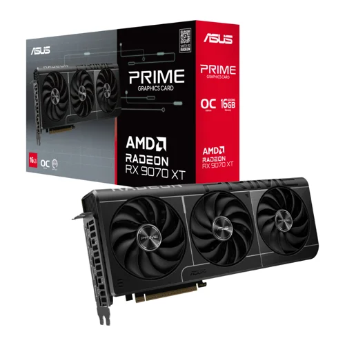ASUS Prime Radeon RX 9070 XT OC Edition 16GB Graphics Card (PRIME‑RX9070XT‑O16G)