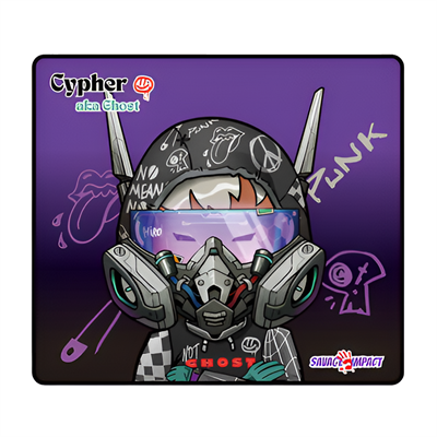 A4Tech Bloody BP-45W X Savage Waterproof Mouse Pad Cypher Ghost - Waterproof Design - Durable Stitched Edges - Non-Slip Design