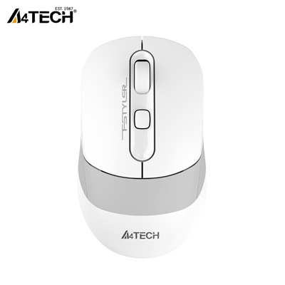 A4tech FB10CS Dual Mode Bluetooth / 2.4G Wireless Rechargeable Silent Click Mouse Grayish White