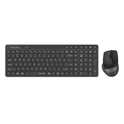 A4Tech Fstyler FB2800C Air2 Bluetooth & 2.4G Wireless Keyboard Mouse Combo Set - Dual Mode Wireless - Quiet Key - Silent Click Mouse - Desk + Air Dual Functions - USB Type-C Rechargeable