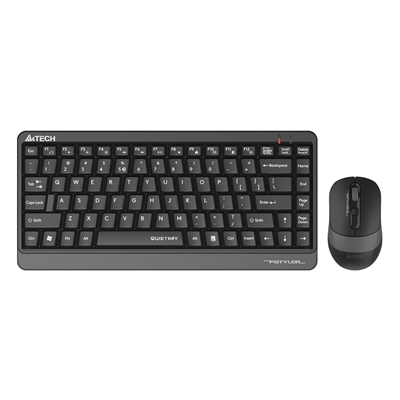 A4tech Fstyler FGS1110Q 2.4G Quiet Key Wireless Keyboard and Silent Click Mouse - Grey