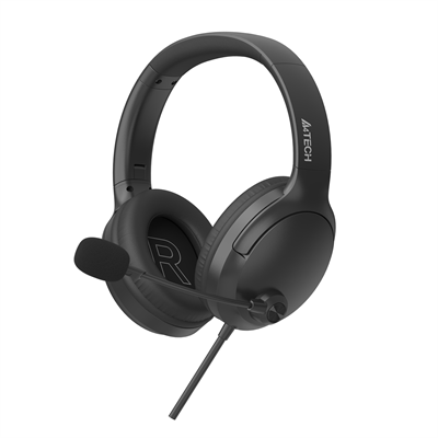 A4Tech Fstyler FH280U Conference Over-Ear Foldable Headphone - DSP Stereo Sound - Noise Cancelling - Soft Leather Ear Pads - USB - Black