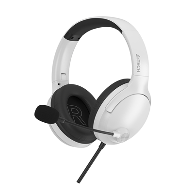 A4Tech Fstyler FH280U Conference Over-Ear Foldable Headphone - DSP Stereo Sound - Noise Cancelling - Soft Leather Ear Pads - USB - White