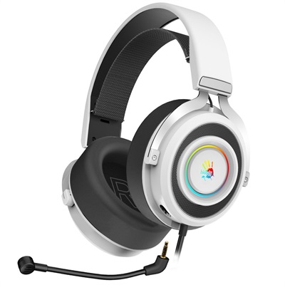 A4tech Bloody G535 Virtual 7.1 Surround Sound RGB Gaming Headphones (White)