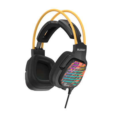 A4Tech Bloody G565 Virtual 7.1 Surround Sound RGB USB Gaming Headphone - Energy Black - Compatible with PC, Laptop, PS4, PS5