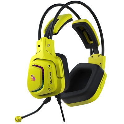 A4tech Bloody G575 Virtual 7.1 Surround Sound Gaming Headphone (Punk Yellow) CyberPunk Edition