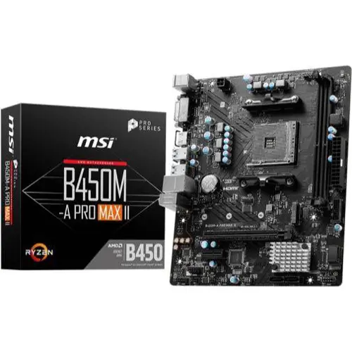 MSI PRO B450M-A MAX II Micro-ATX Motherboard