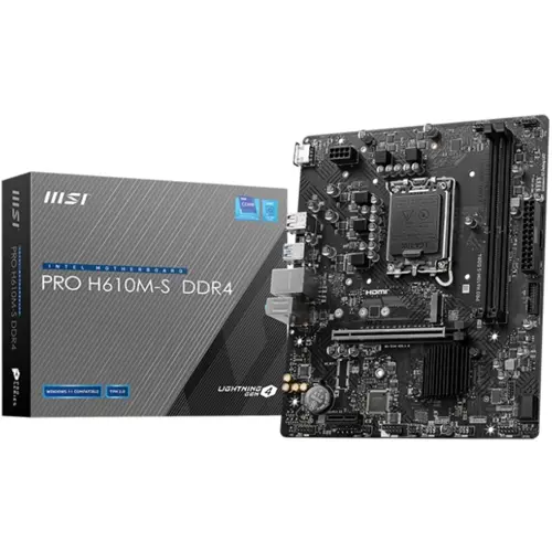 MSI PRO H610M-S D4 Micro ATX Motherboard