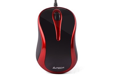 A4tech N-350 (Black+Red) Wired Mouse