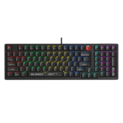 A4Tech Bloody S98 BLMS Mechanical RGB Gaming Keyboard 80% (98Keys) Compact Style (Red Switch - Linear & Smooth)