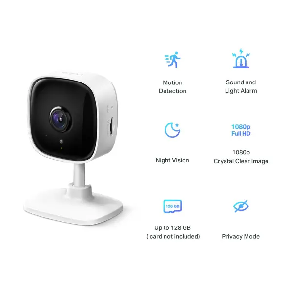 TP-Link Tapo C100 Home Security Wi-Fi Camera – 1080p Full HD, Motion Detection, Night Vision