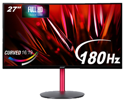 Acer Nitro XZ270 S3 27" FHD 180Hz Curved Gaming Monitor