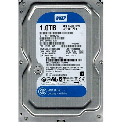 WD Blue 1TB 3.5" SATA Desktop Hard Drive