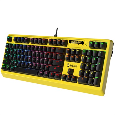 A4tech Bloody B810RC Optical Mechanical RGB Gaming Keyboard Punk Yellow (Blue Switch)