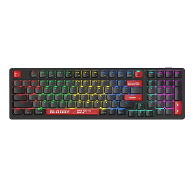 A4Tech Bloody WS98 Dual Core Wireless Mechanical RGB Gaming Keyboard - Red Switch (Sports Red)