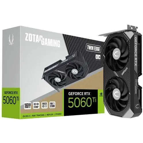 ZOTAC GAMING GeForce RTX 5060 Ti Twin Edge OC 16GB GDDR7 Graphic Card