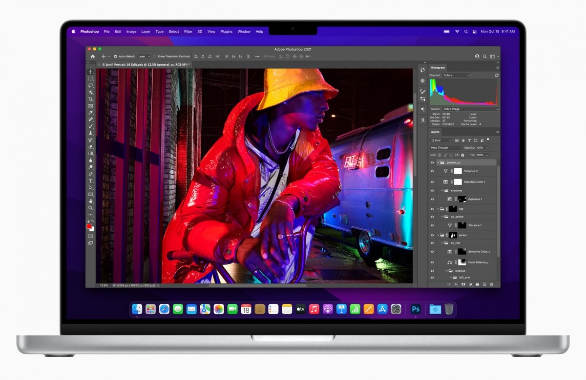 Apple Macbook Pro 14" MKGP3 Apple M1 Pro Chip, 8-cores CPU, 14-cores GPU, 16GB unified memory, 512GB SSD, 14.2" Liquid Retina XDR Display, mac OS, Space Gray