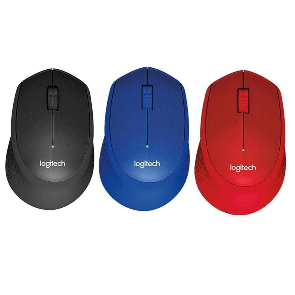Logitech M331 Silent Plus Wireless Mouse with Nano receiver (Black/Blue/Red)