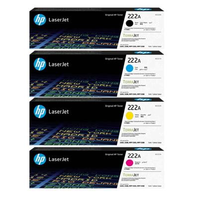 HP 222A 4 Pack LaserJet Toner Cartridge Set