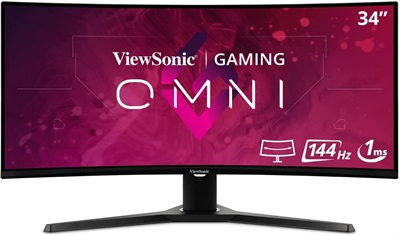 ViewSonic VX3418-2KPC 34 Inch  144Hz Ultrawide Curved Gaming Monitor
