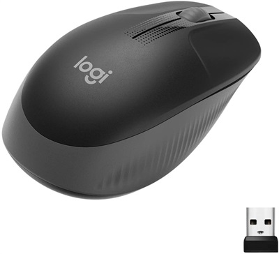 Logitech M190 Wireless Mouse Full Size -Charcoal