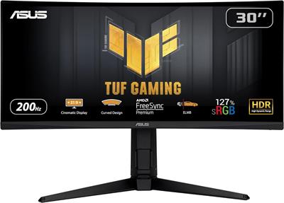 ASUS TUF Gaming VG30VQL1A, 29.5 inch, 21:9 Ultra-wide WFHD (2560X1080), 200Hz, 1ms MPRT, Curved Gaming Monitor